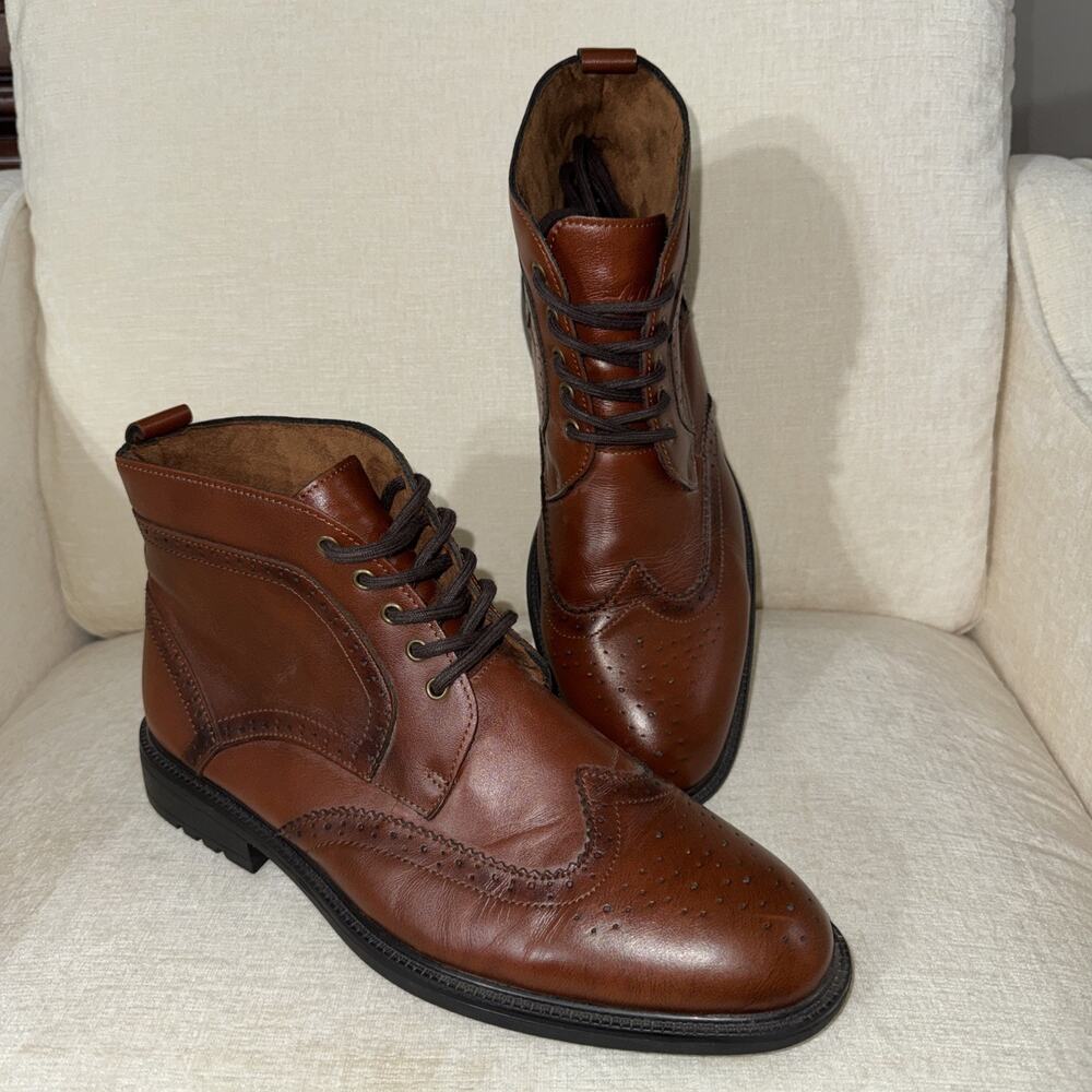 Arkbird Oxford Brown Leather Chukka Ankle Dress Boots FZN20819 Sz 11.5 EUC